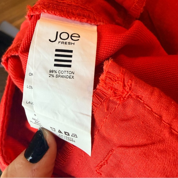 Joe Fresh Women's Vibrant Red Straight Leg Jeans- Size 8 - Picture 7 of 7